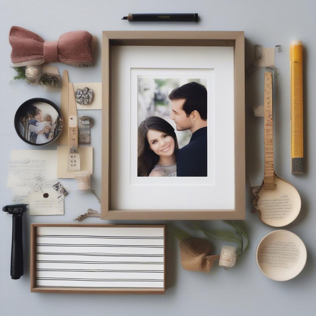 DIY Song Lyrics Photo Frame Anniversary Gift