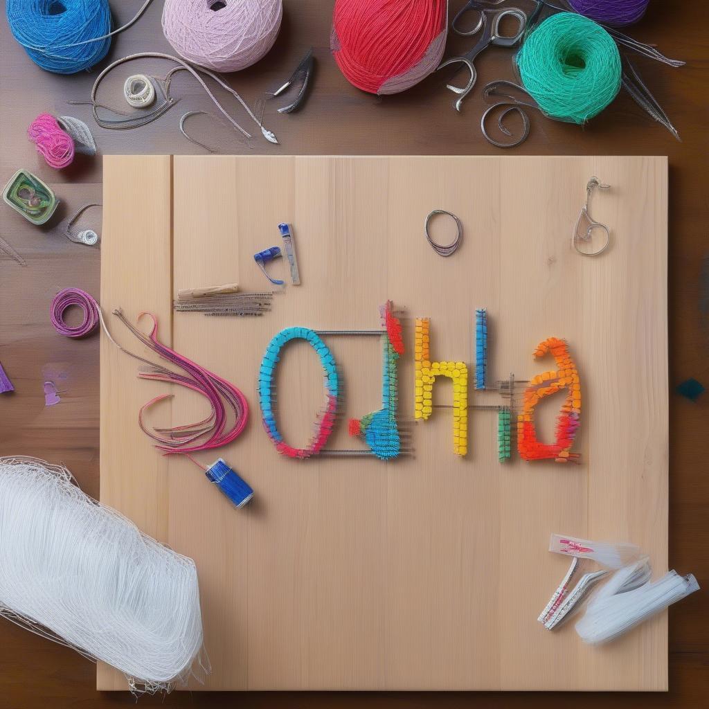 DIY String Art Name Wall Art