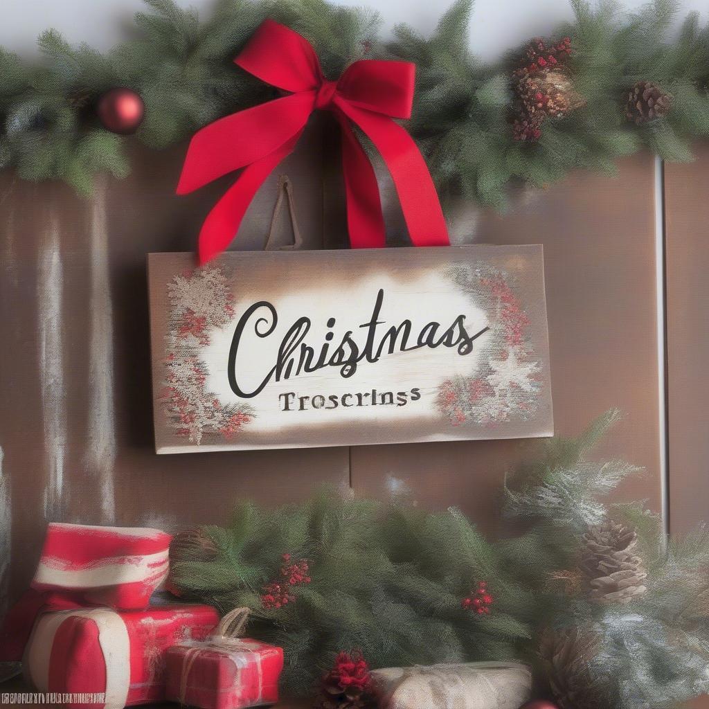 DIY Vintage Christmas Sign Tutorial