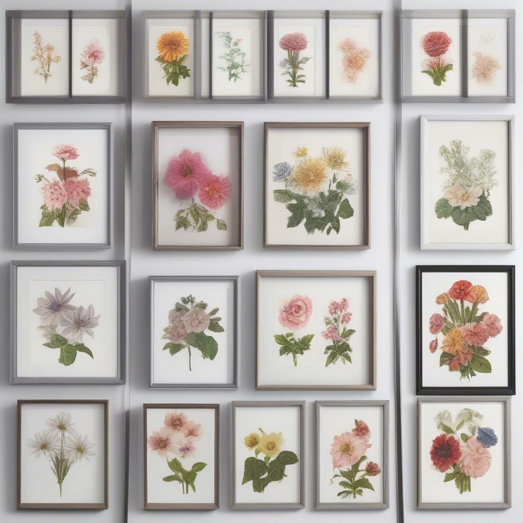 DIY Wall Art Using Printable Flower Borders