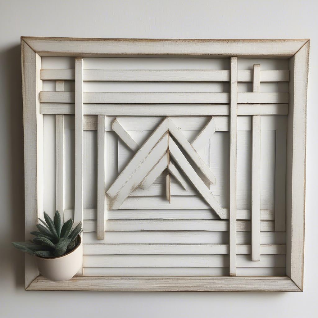 DIY White Wood Wall Decor