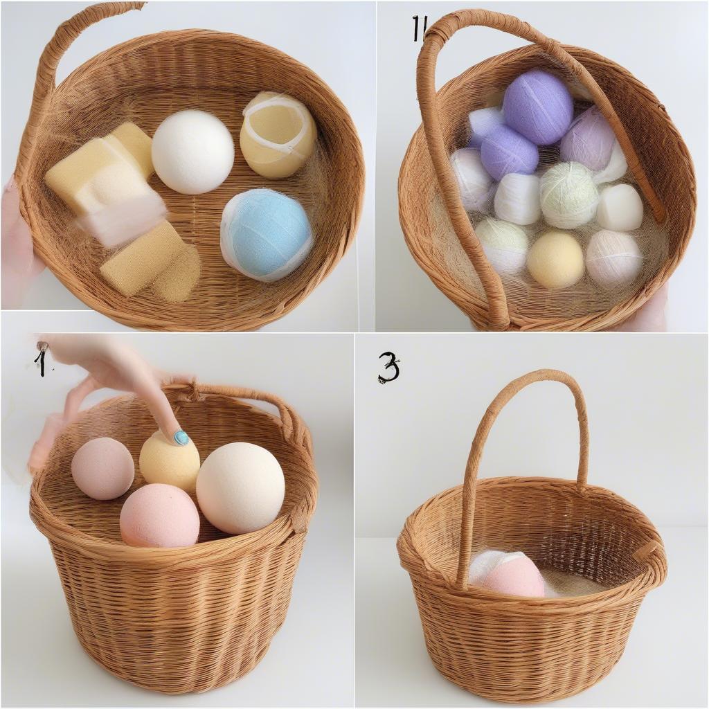 Step-by-step guide on crafting a personalized wicker bath bomb caddy, perfect for organizing and displaying bath bombs.