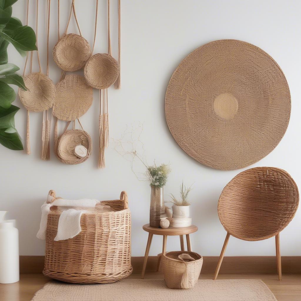 DIY Wicker and Rattan Wall Art