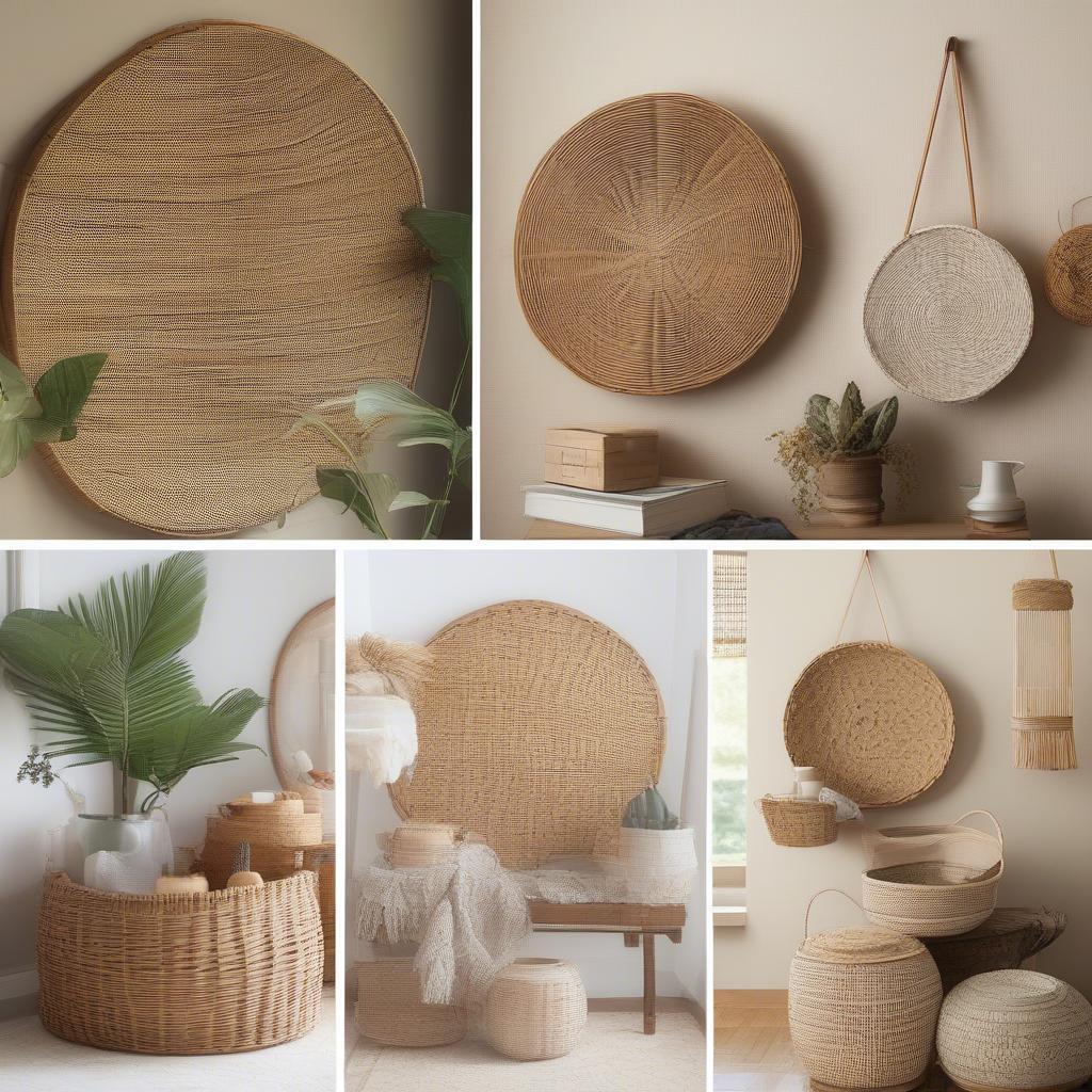 DIY wicker and rattan wall decor ideas