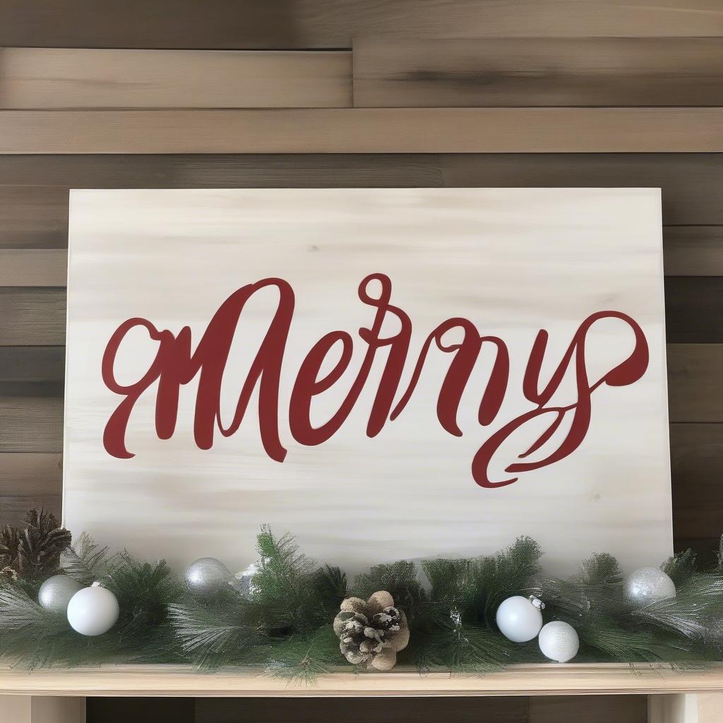 DIY Wood Merry Christmas Sign Tutorial