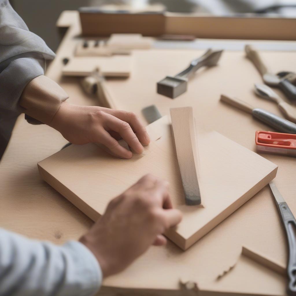 DIY Wood square wall decor project