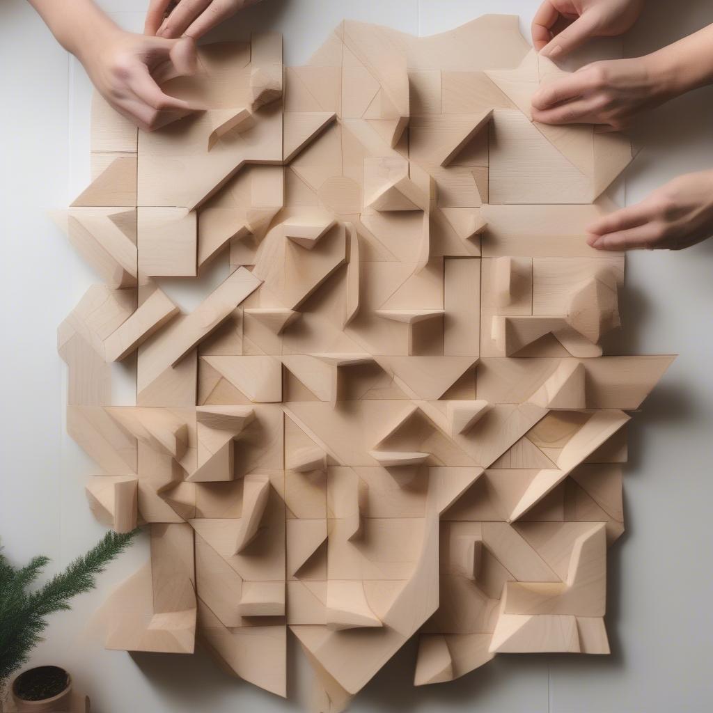 DIY Geometric Wood Wall Art