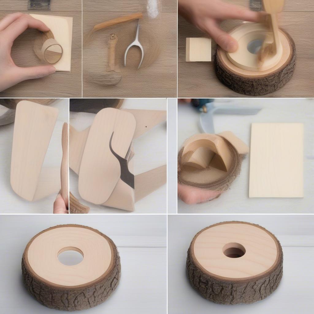 Step-by-step guide on creating a DIY wooden photo frame ornament