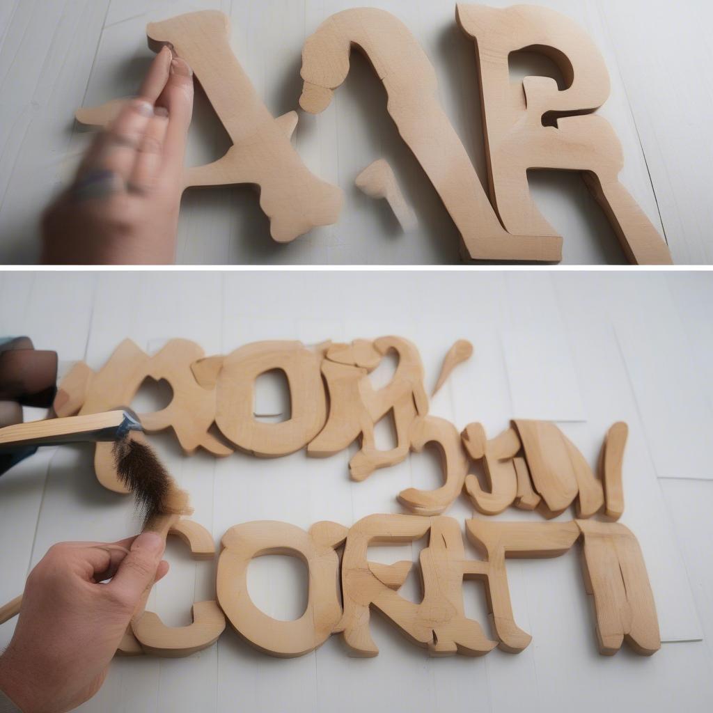 DIY Wooden Words Creation Process