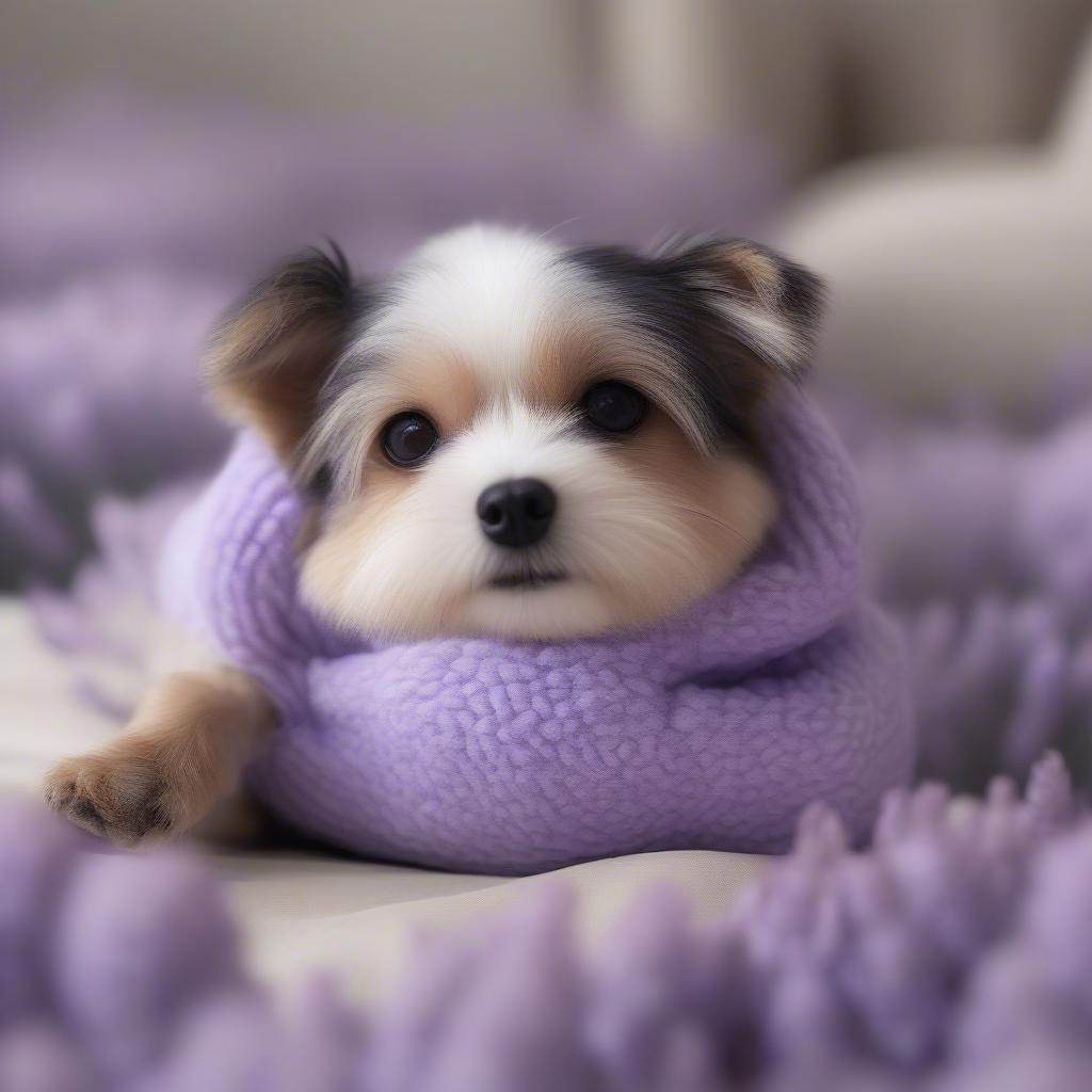 Dog Cuddling a Warmie Plush Toy