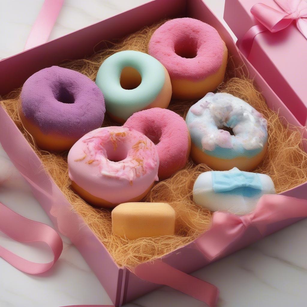 Beautifully Packaged Doughnut Bath Bomb Gift Set