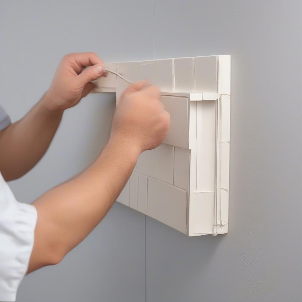 Easy-to-install wall plugins using adhesive strips, perfect for renters.