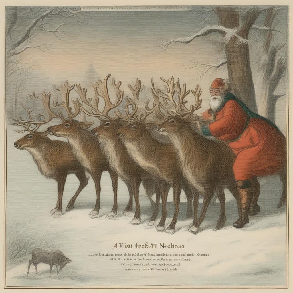 Eight Original Reindeer in Christmas Poem