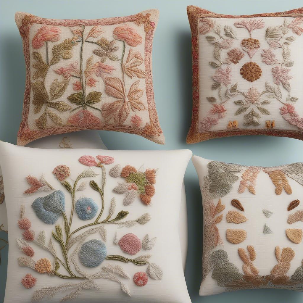 Embroidered 16x16 Pillows