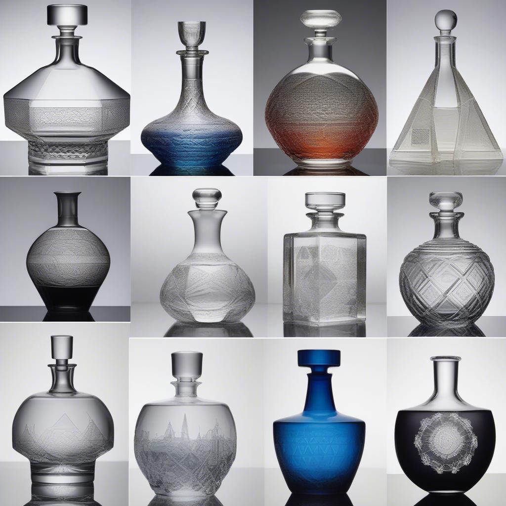 Modern Styles of Etched Decanters