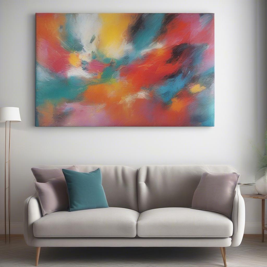 Extra Large Canvas Print in a Modern Living Room