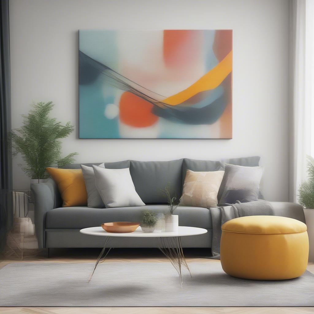 Extra Large Canvas Print in a Modern Living Room