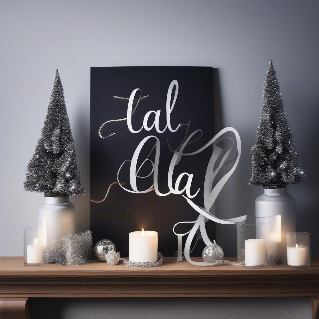 Modern Fa La La Christmas Sign