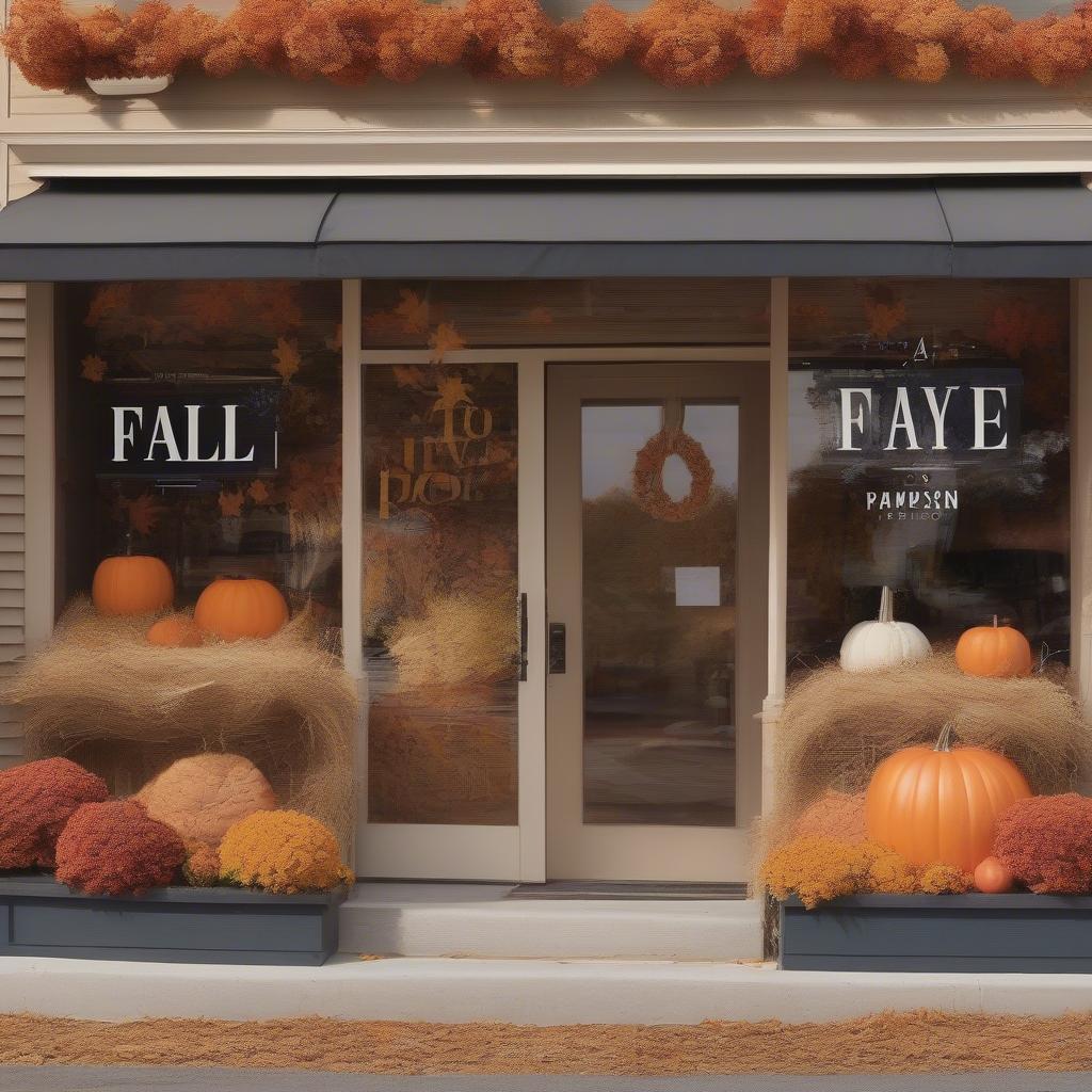 Fall Sale Sign in Store Window