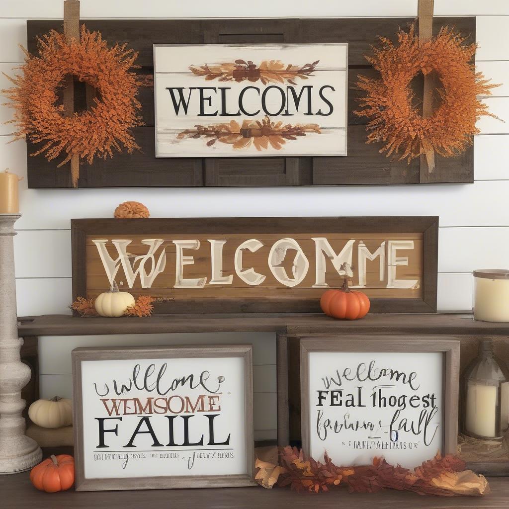 Rustic Farmhouse Fall Wall Signs