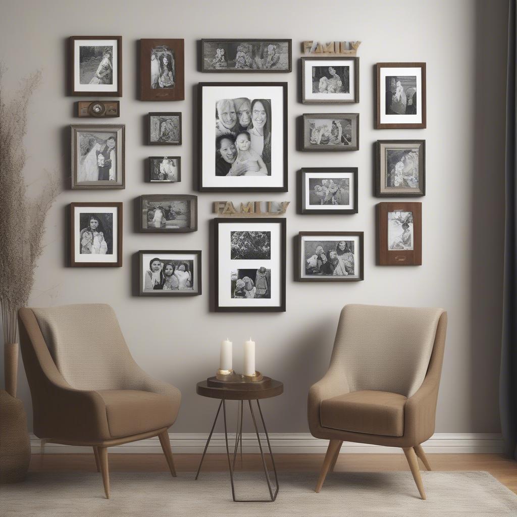 Family Collage Picture Frame Display