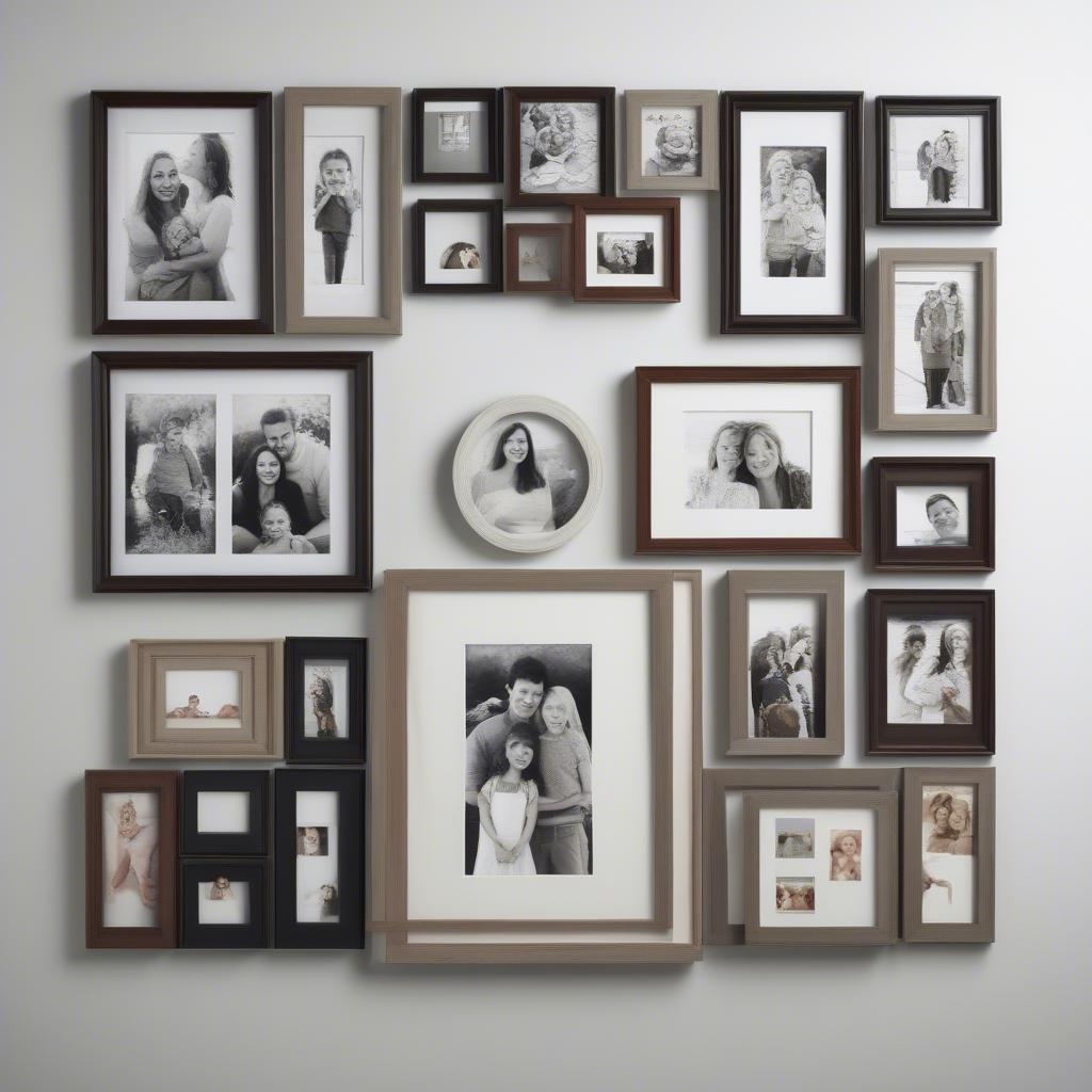 Family Collage Picture Frames: Sizes and Layouts