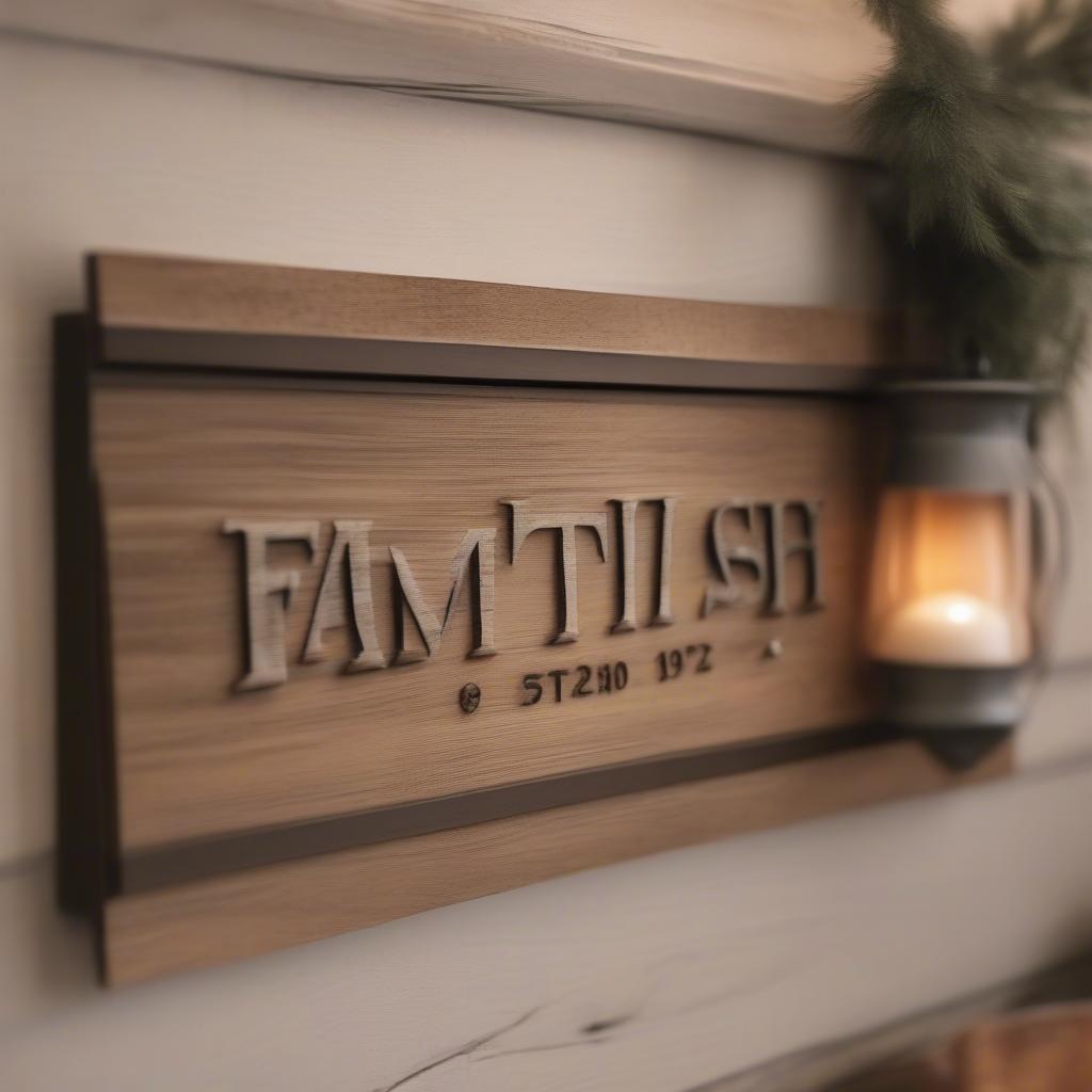 Rustic Wooden Family Est Sign