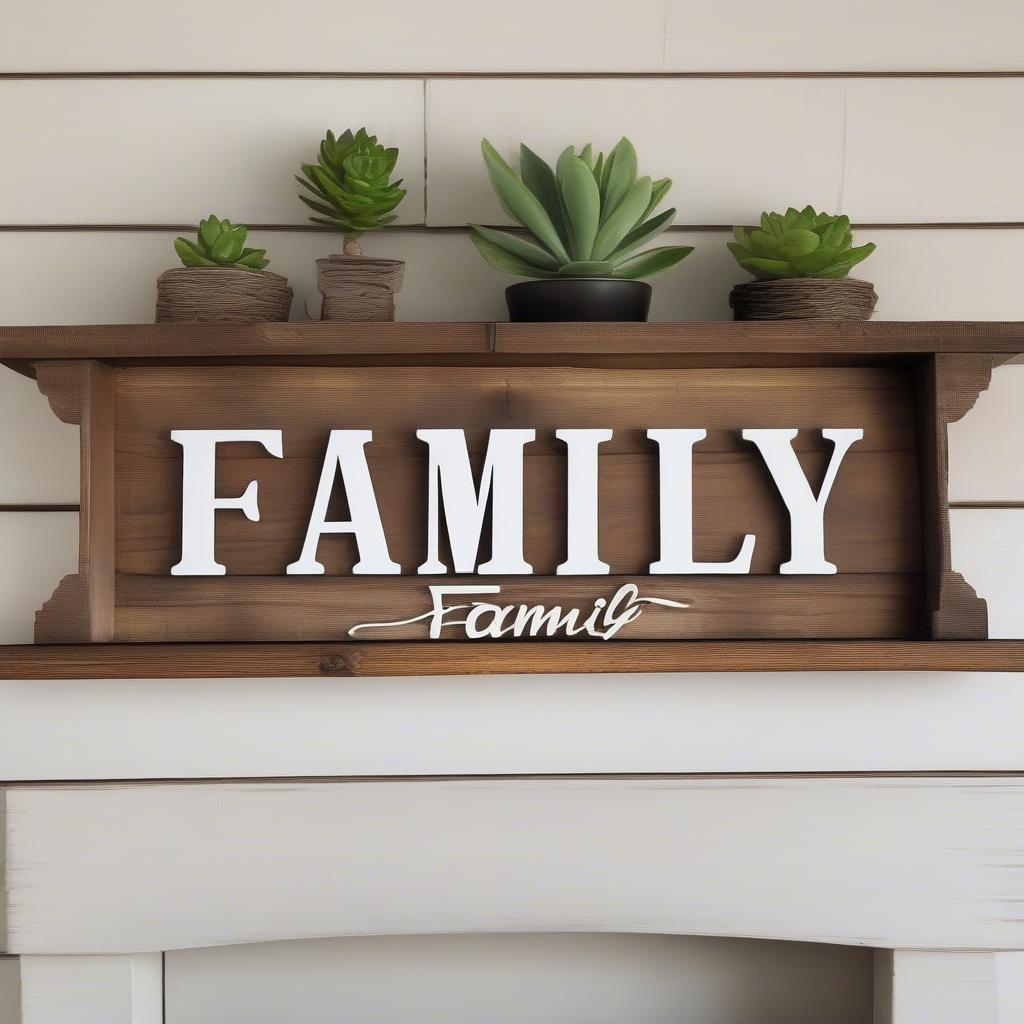 Rustic Wooden Family Sign