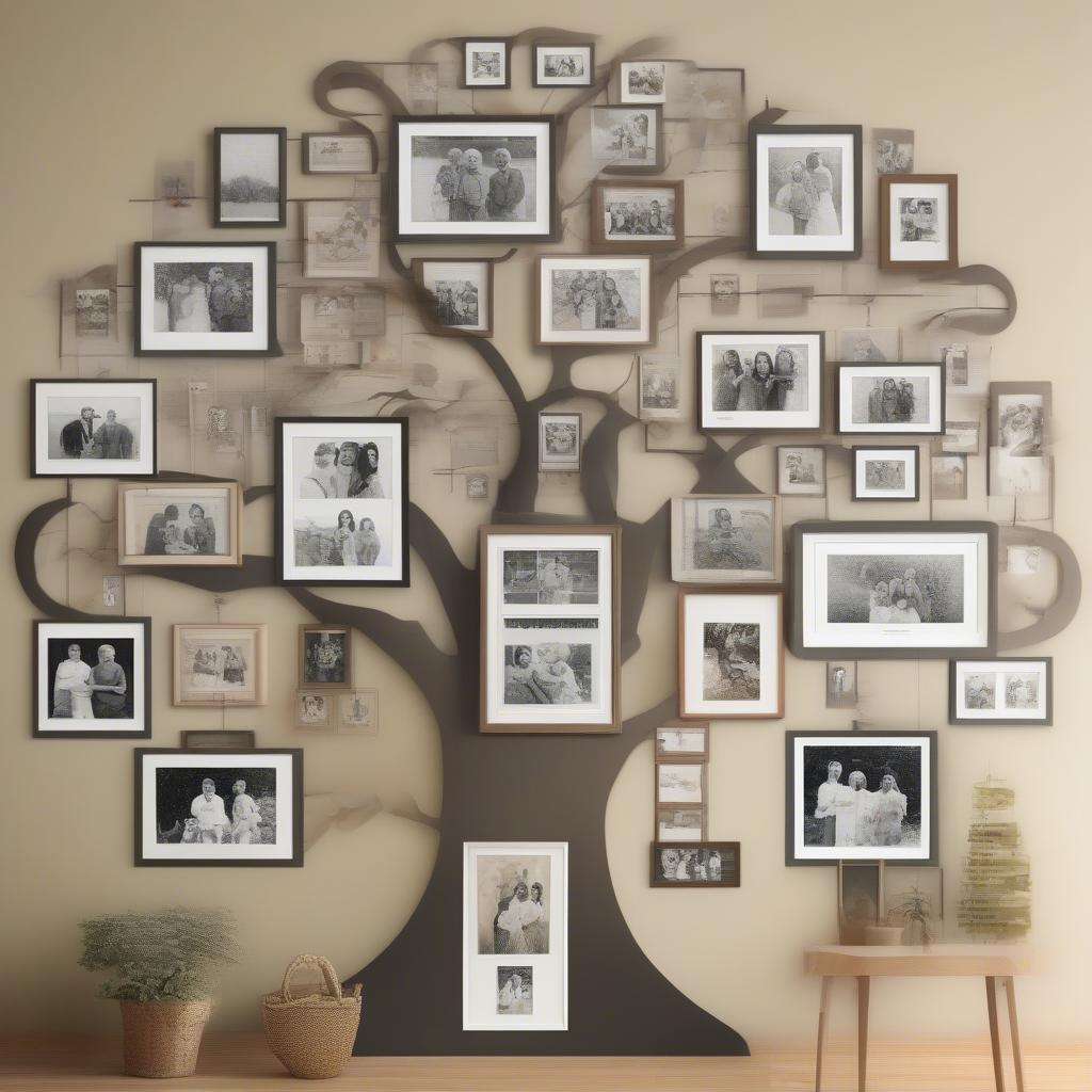 Family tree picture collage ideas showcasing different layouts and styles