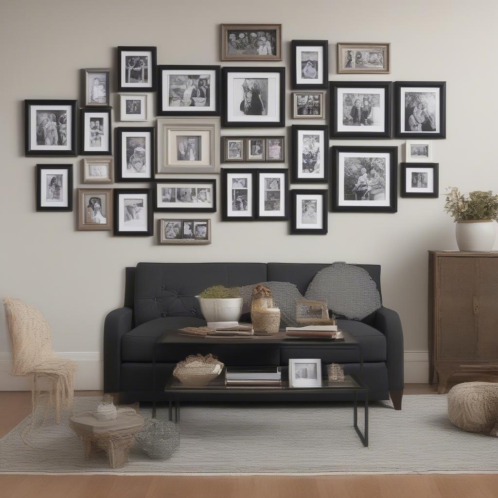 Eclectic Family Wall Collage Arrangement