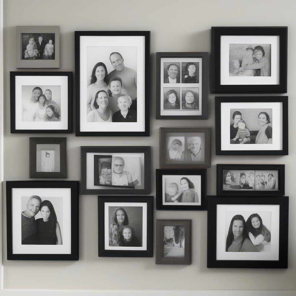 Matching Family Wall Collage Frames