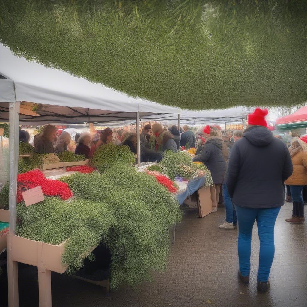 Fresh Mistletoe at a Farmers Market