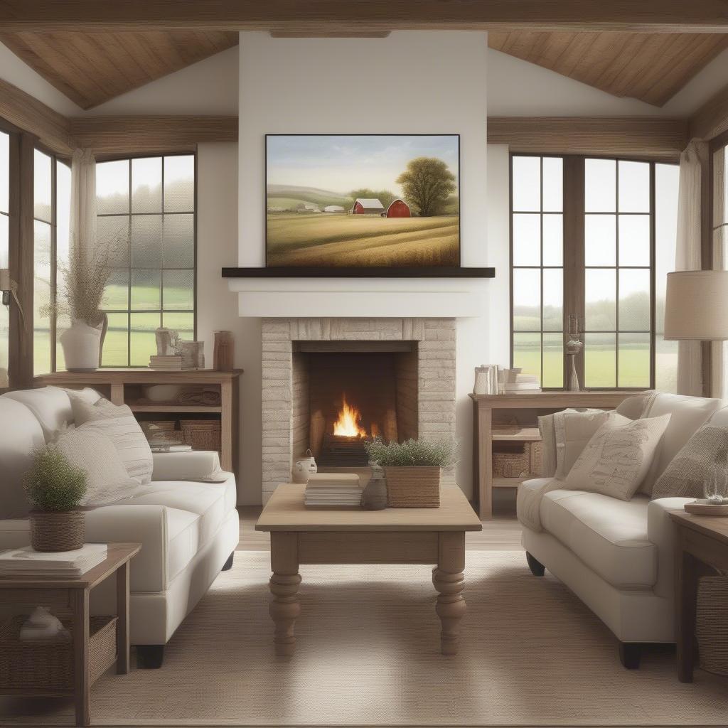 Farmhouse Canvas in Living Room