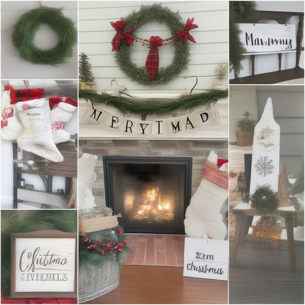 Farmhouse Christmas Sign Placement Ideas