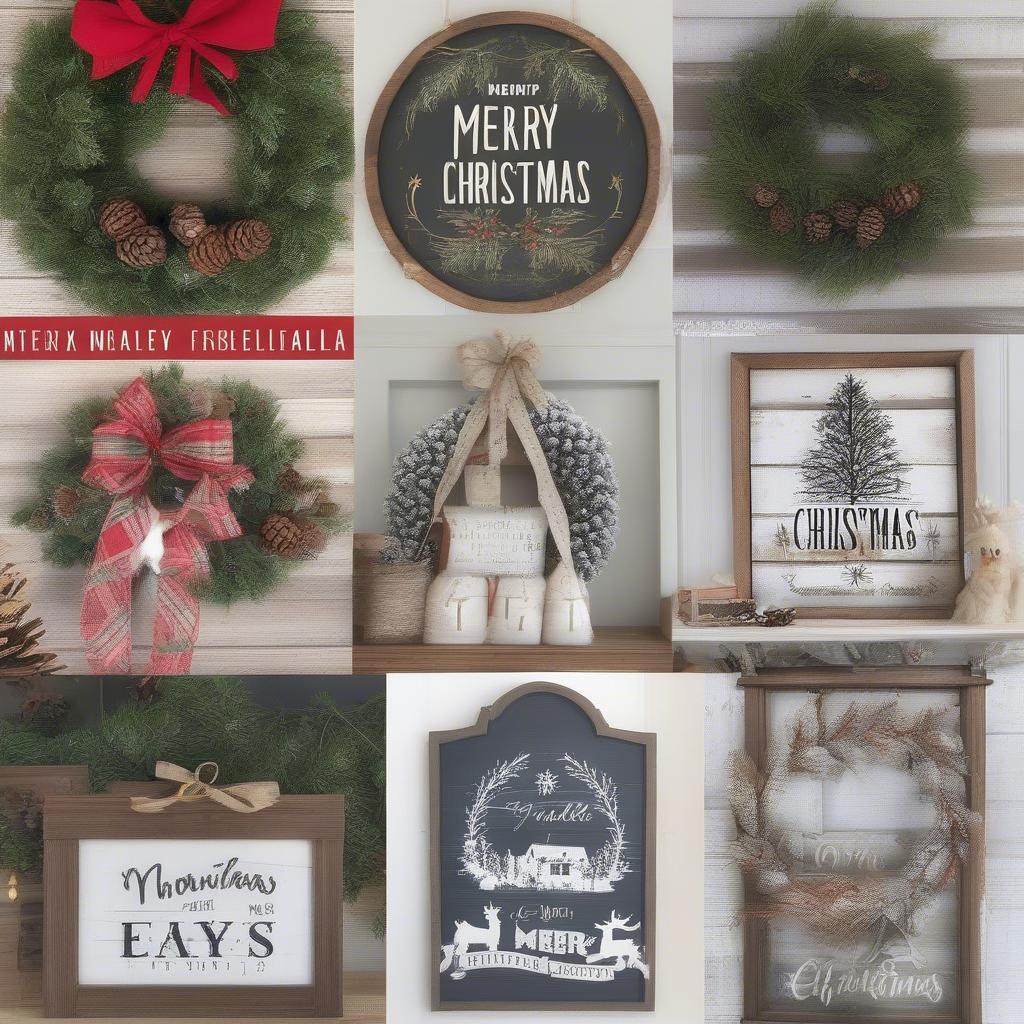 Farmhouse Merry Christmas Sign Styles