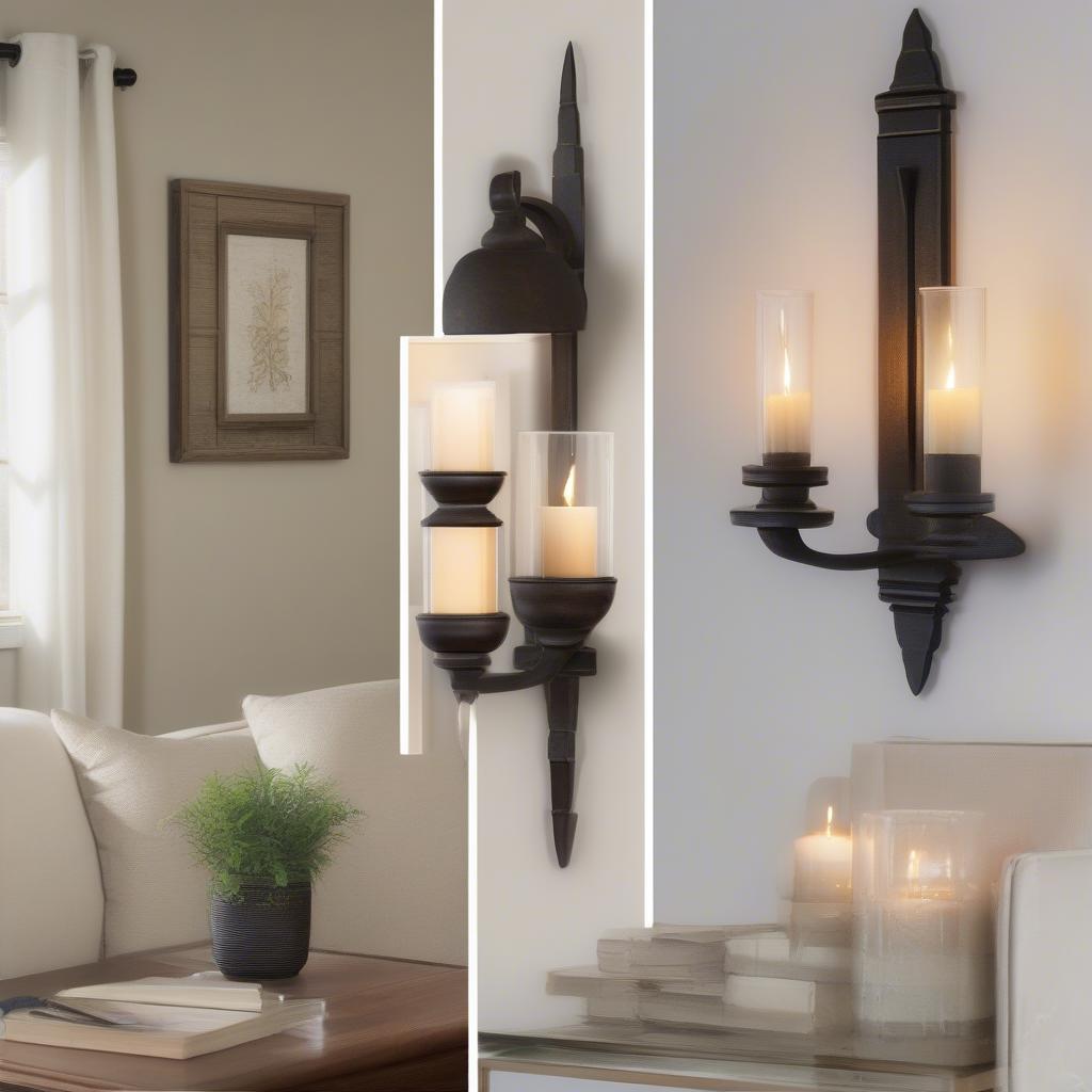 Farmhouse Wall Sconces in Different Room Settings