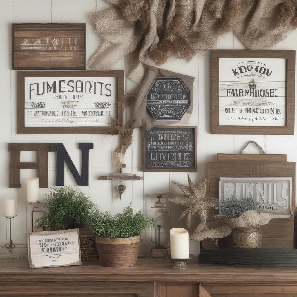 Farmhouse Signs for Living Room: Different Styles