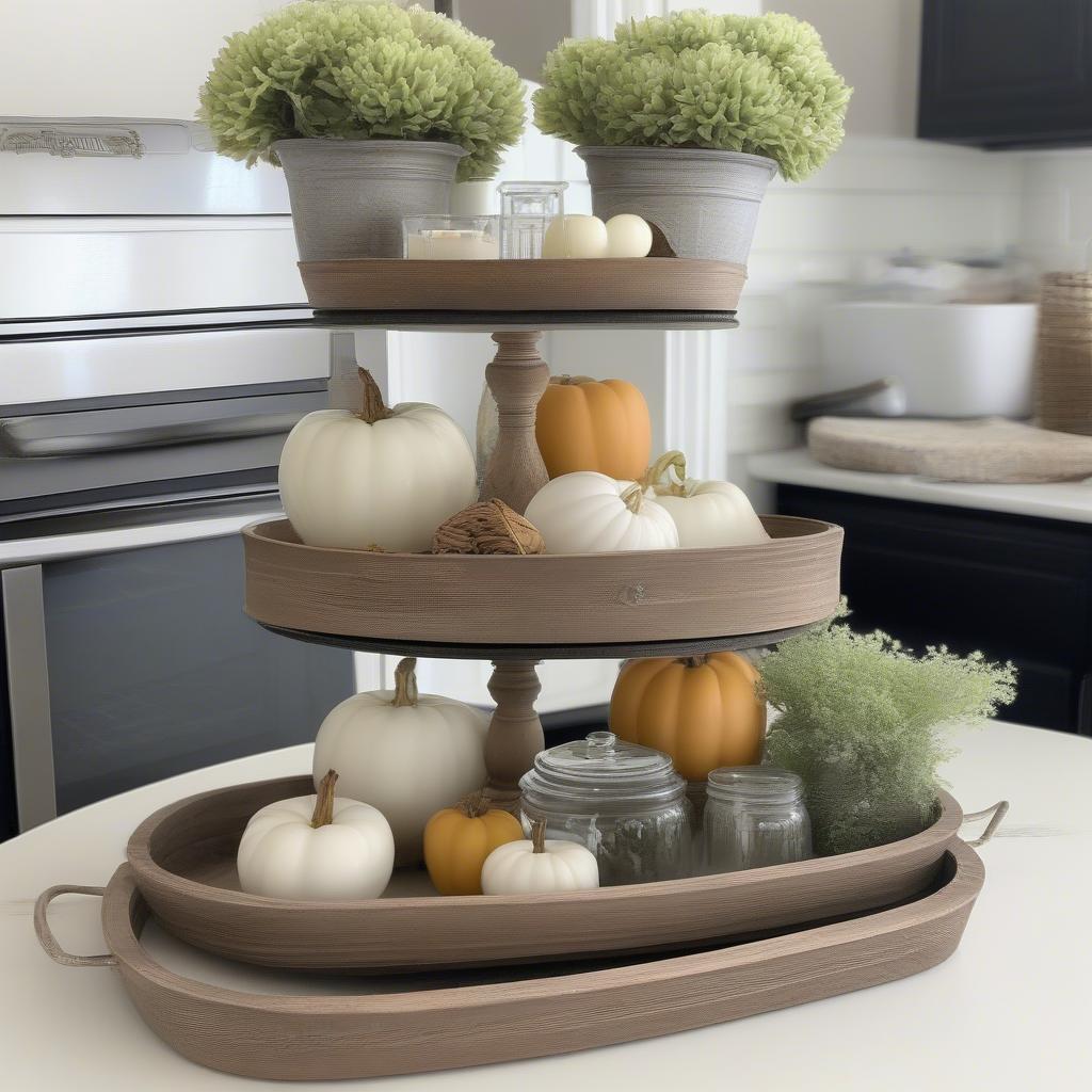 Farmhouse Tiered Tray Sizes