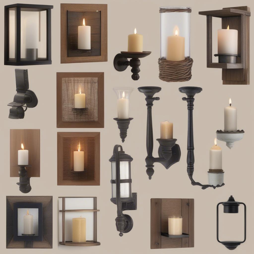 Farmhouse Wall Sconces in Various Styles and Materials