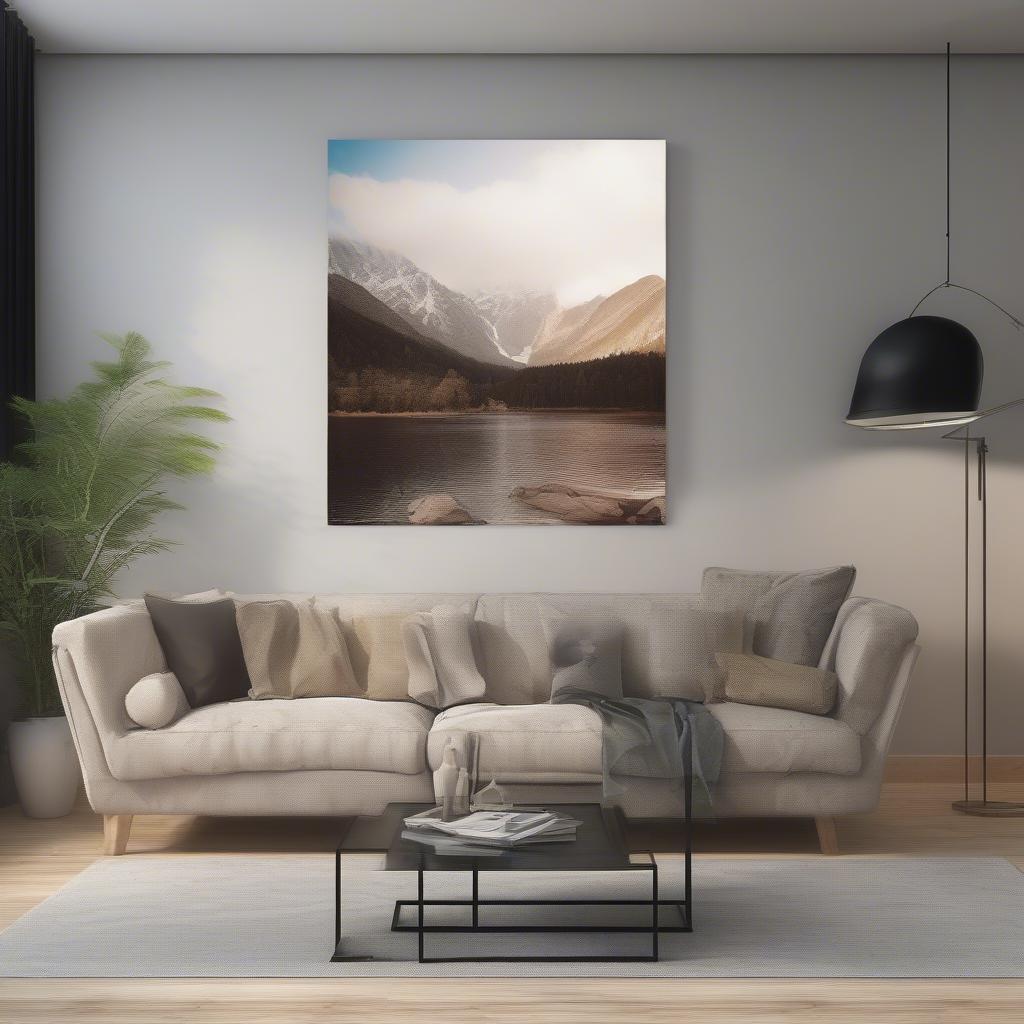 Displaying a Canvas Photo Print