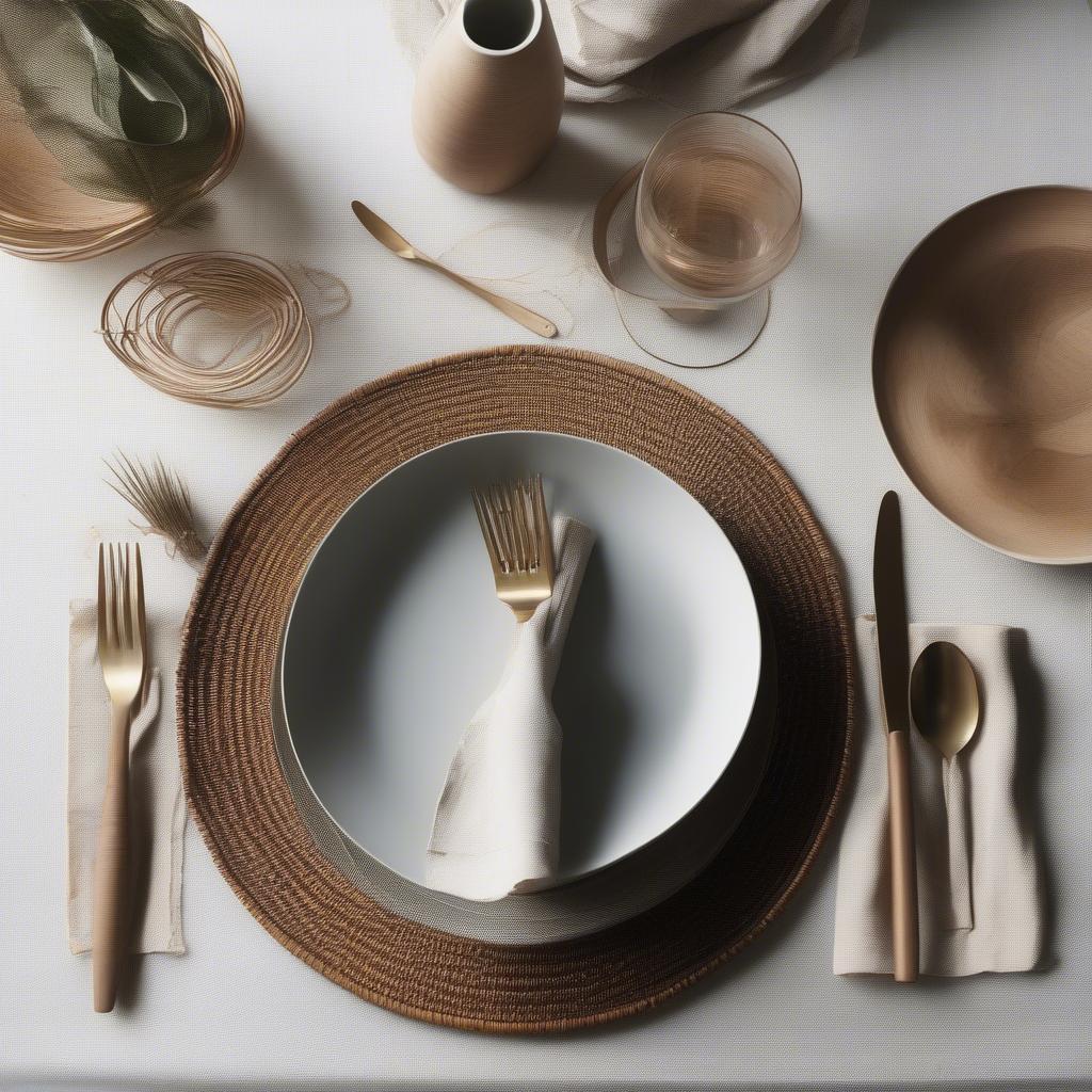 Modern Table Setting with Replaced Flatware