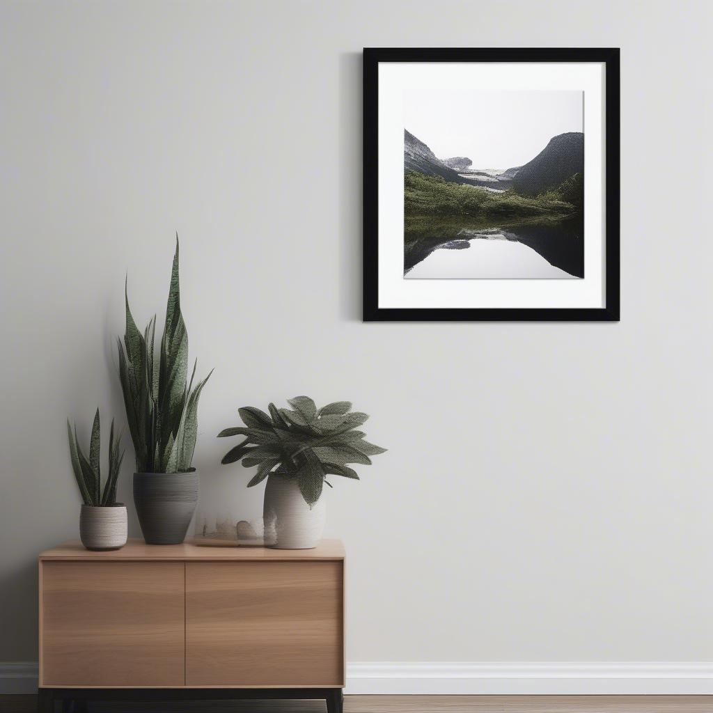 Floating 11x14 Frame Displayed on a White Wall