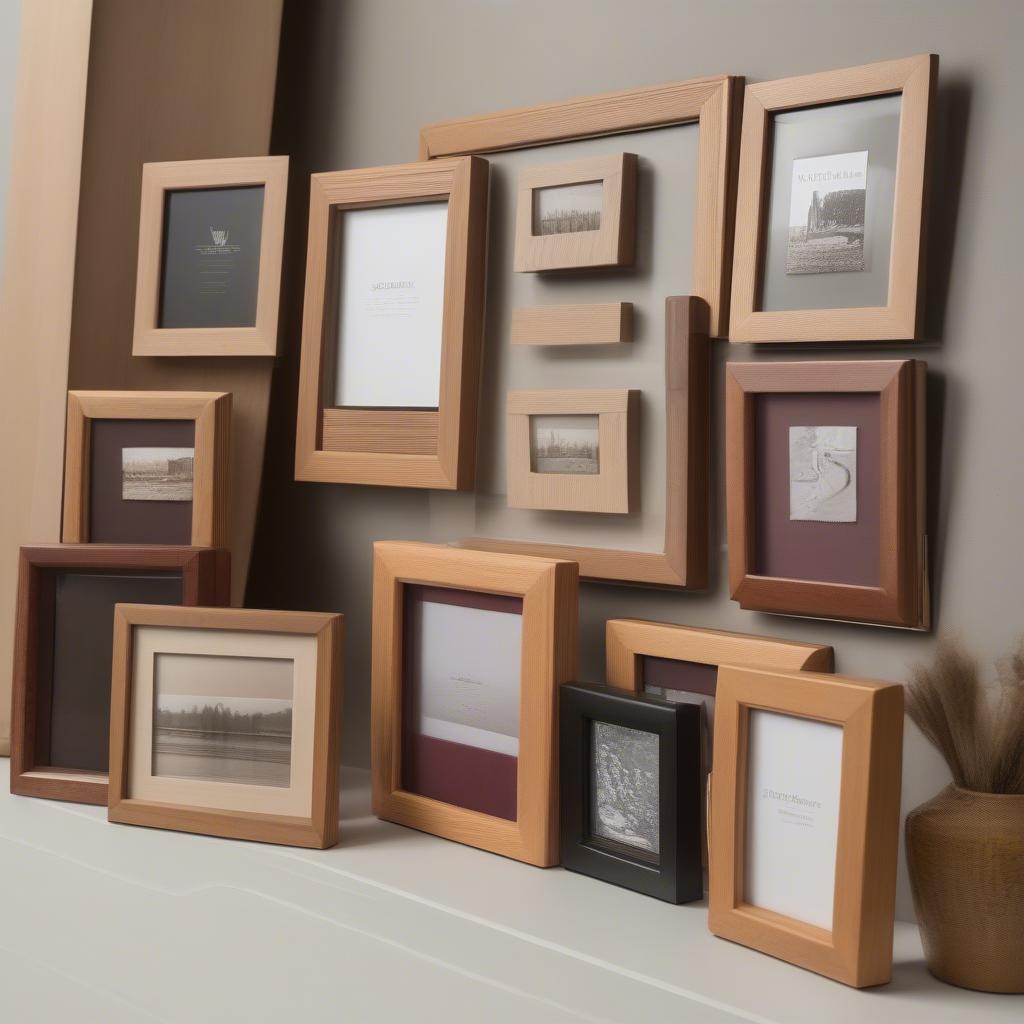 Different Wood Finishes for Floating Picture Frames