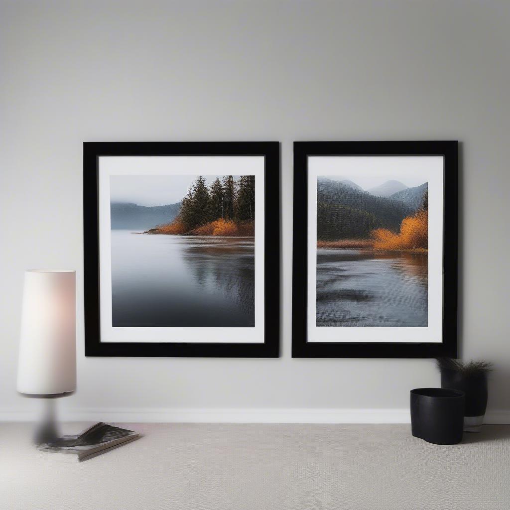 Floating Picture Frames 11x14 Wood Black