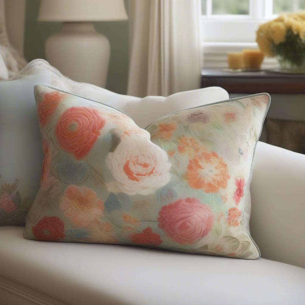 Variety of Floral Lumbar Pillows