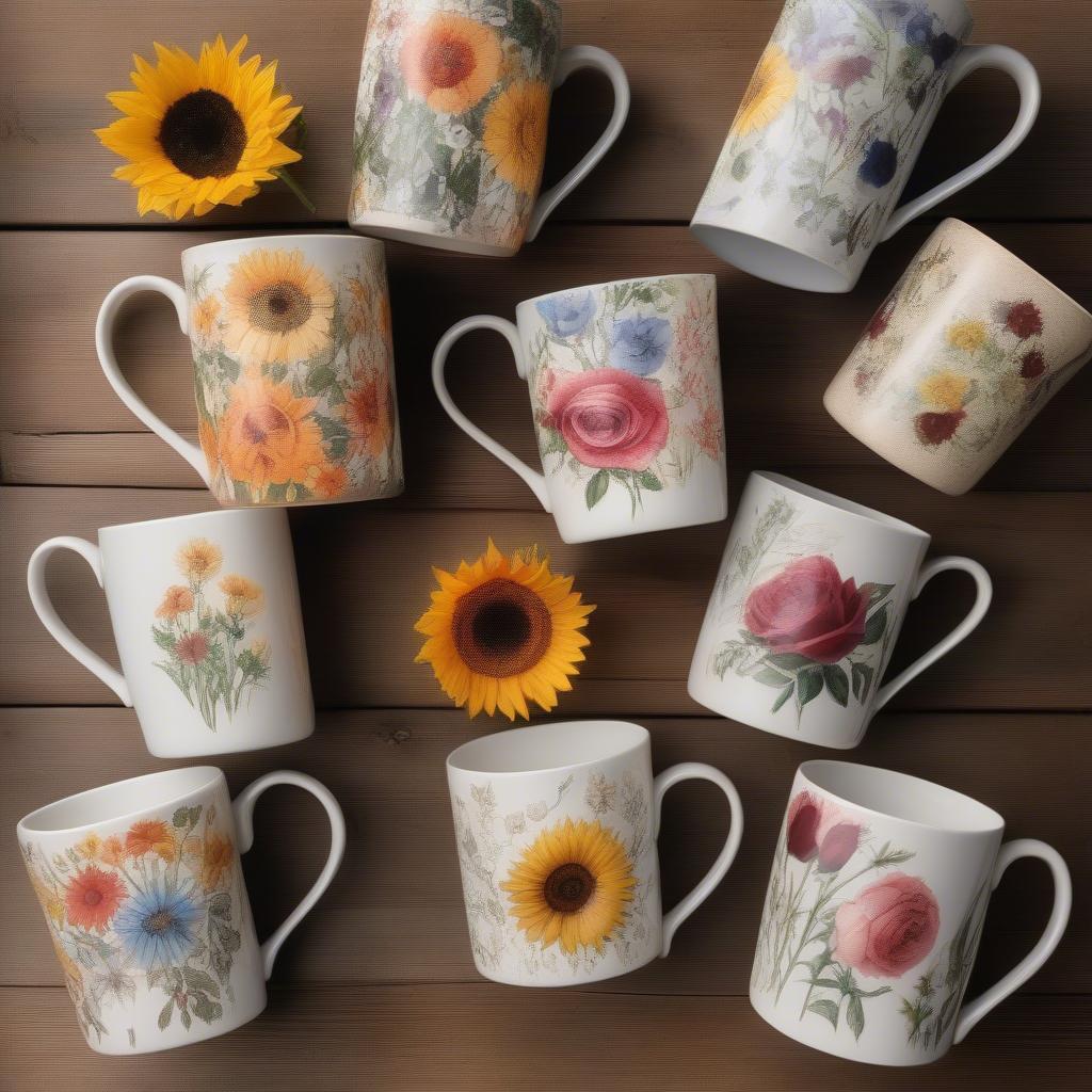 Floral Mug Designs