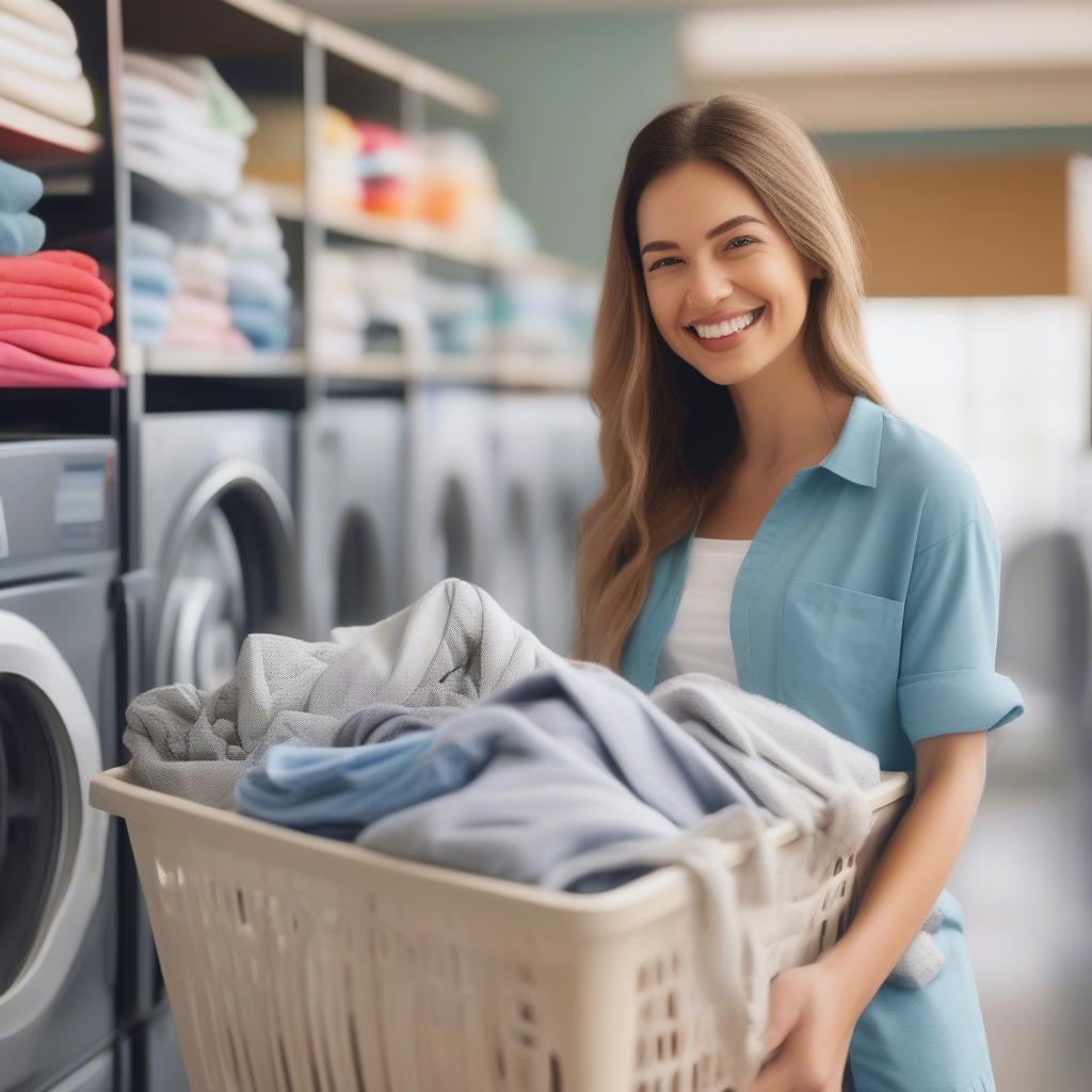 Fluff and Fold Laundry Service in Action