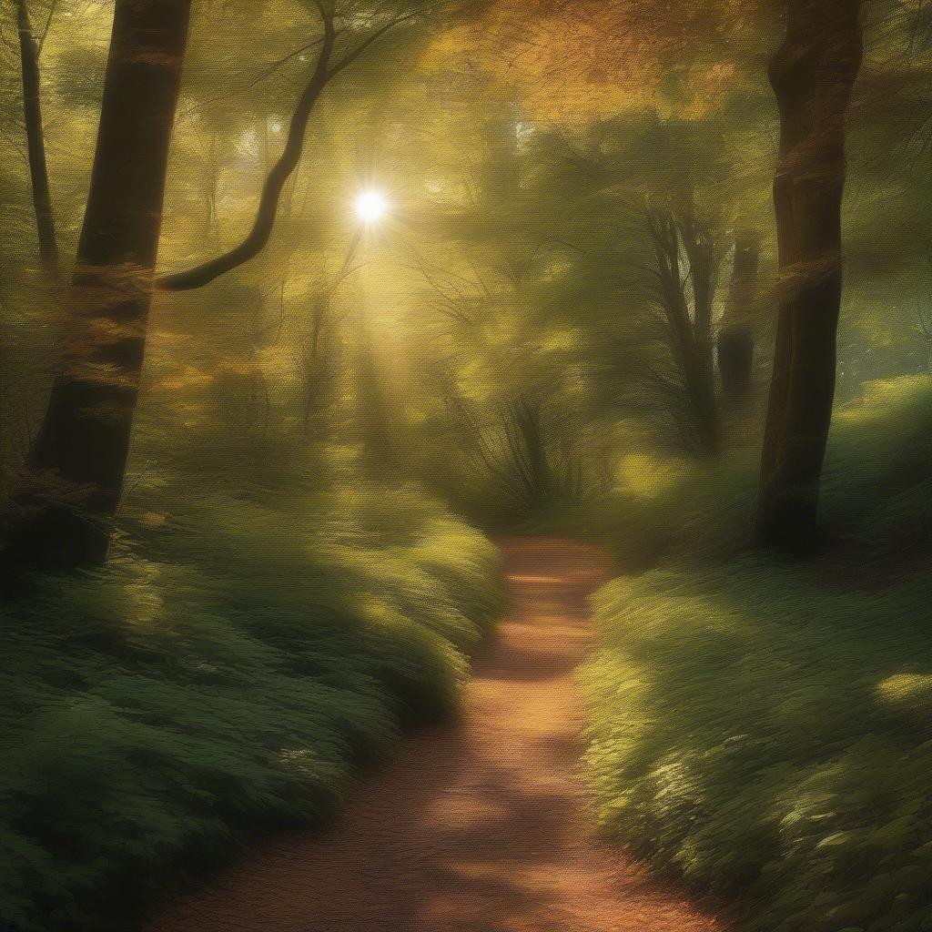 Sunlit Forest Path