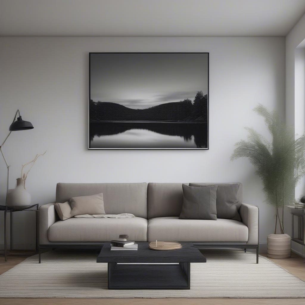 Framed Canvas Photo in Living Room