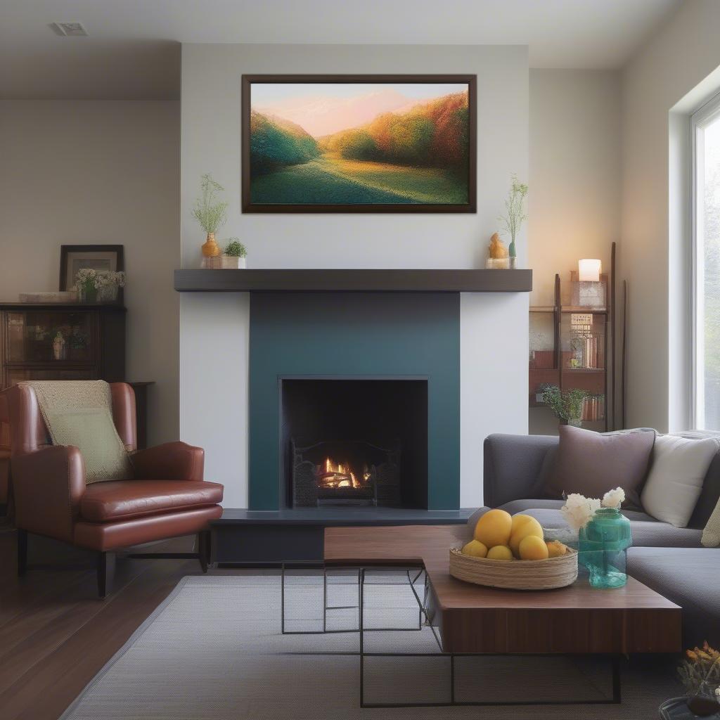 Framed Canvas Pictures in a Living Room Setting